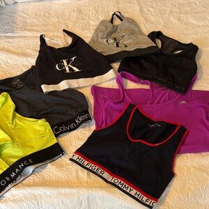 Calvin Klein, Tommy Hilfiger & adidas work out tops exercise sports bras